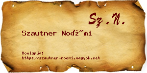 Szautner Noémi névjegykártya