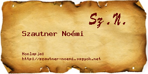 Szautner Noémi névjegykártya